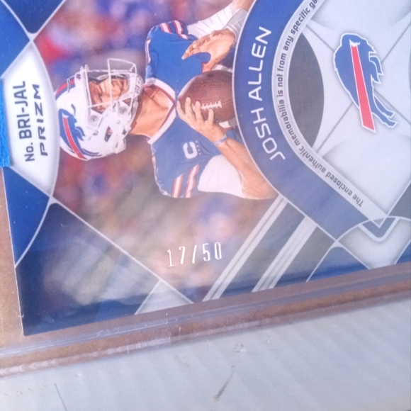 🏈🏆Josh Allen "Spectra Brilliance No Huddle Blue Patch - 17/50 Insert" Card🏆🏈 - Picture 5 of 9
